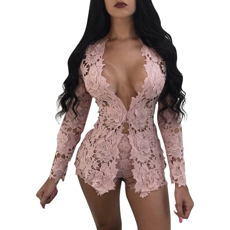 White Lace Long Sleeved Suit - Image 7