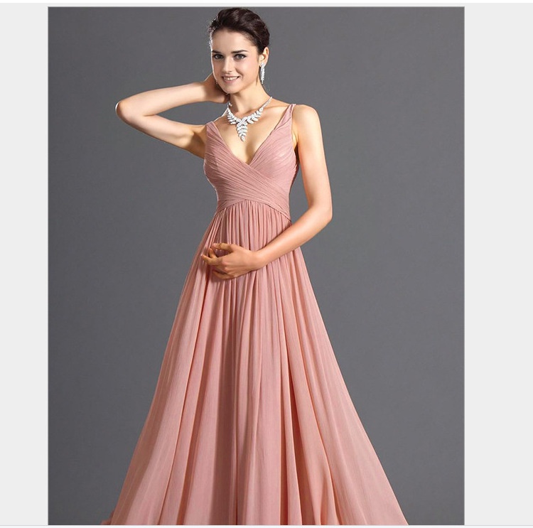 Temperament Chiffon  Braces  Evening Dress Club Dress - Image 2