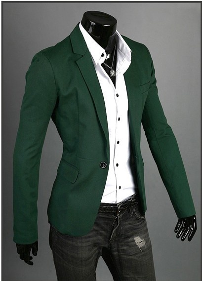 Men's Fashion Blazer Korean Solid Color Slim Fit One Button Trendy Casual Dress Suit Luxury Brand Designer Mens Blazer - Image 2