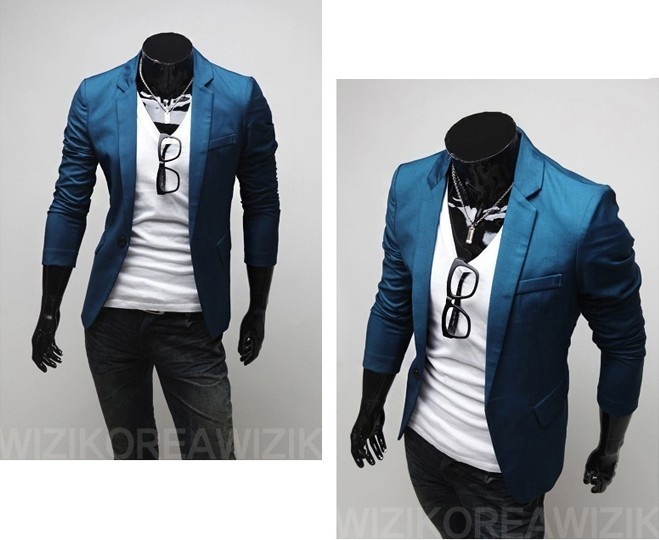 Men's Fashion Blazer Korean Solid Color Slim Fit One Button Trendy Casual Dress Suit Luxury Brand Designer Mens Blazer - Image 3