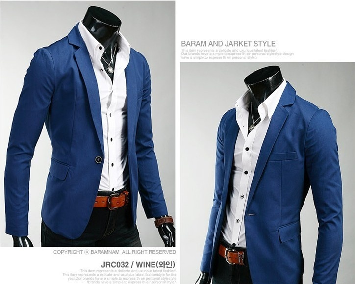 Men's Fashion Blazer Korean Solid Color Slim Fit One Button Trendy Casual Dress Suit Luxury Brand Designer Mens Blazer - Image 6