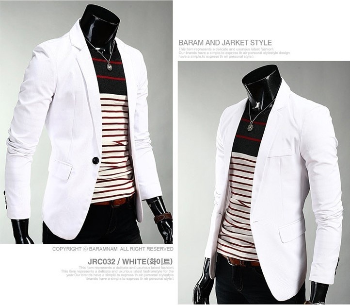 Men's Fashion Blazer Korean Solid Color Slim Fit One Button Trendy Casual Dress Suit Luxury Brand Designer Mens Blazer - Image 7