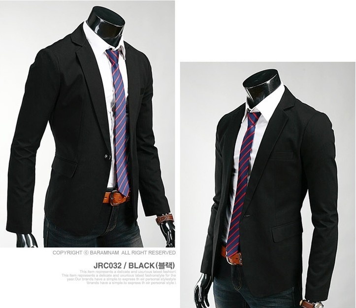 Men's Fashion Blazer Korean Solid Color Slim Fit One Button Trendy Casual Dress Suit Luxury Brand Designer Mens Blazer - Image 8