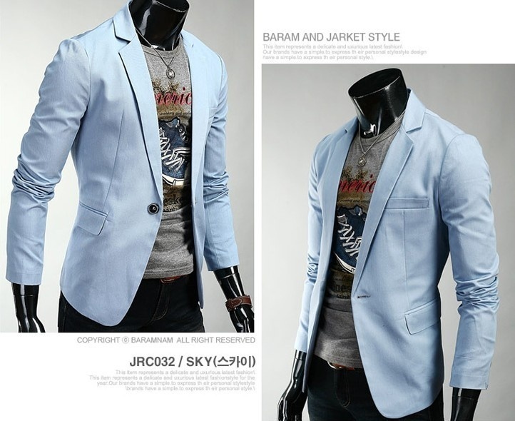 Men's Fashion Blazer Korean Solid Color Slim Fit One Button Trendy Casual Dress Suit Luxury Brand Designer Mens Blazer - Image 9