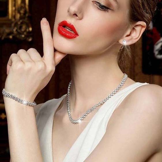 Fashion Roman Style Crystal Diamond Bling Bling Bracelets Woman's 925 Sterling Silver  Valentines Day Jewelry Gifts - Image 9
