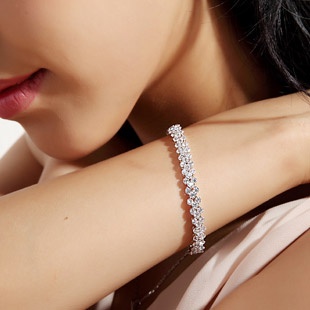Fashion Roman Style Crystal Diamond Bling Bling Bracelets Woman's 925 Sterling Silver  Valentines Day Jewelry Gifts - Image 8
