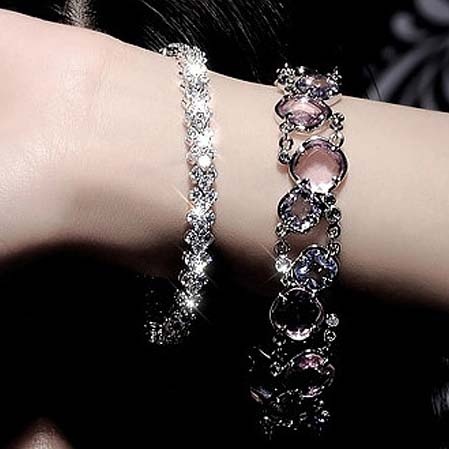 Fashion Roman Style Crystal Diamond Bling Bling Bracelets Woman's 925 Sterling Silver  Valentines Day Jewelry Gifts - Image 7