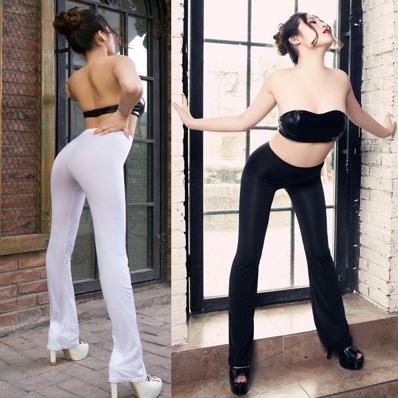 Women's See-through Transparent Tights Nightclub Leggings Elastic Pants - Image 8