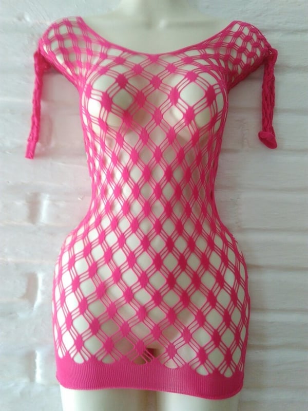 Women's Sexy Fishnet Babydoll Lingerie Mini Dress Underwear Intimate Nightwear - Image 8