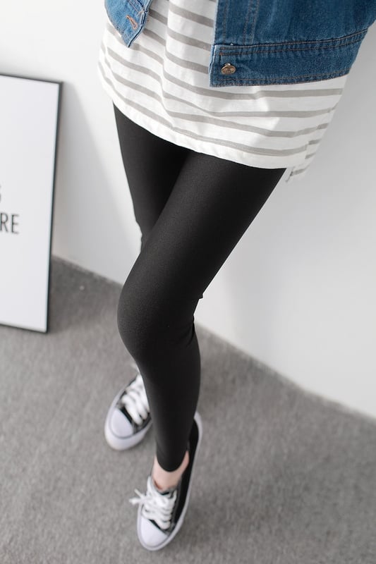 Women's Leggings Fluorescent Ice Silk High Elastic High Waist Tights Female Leggings - Image 10