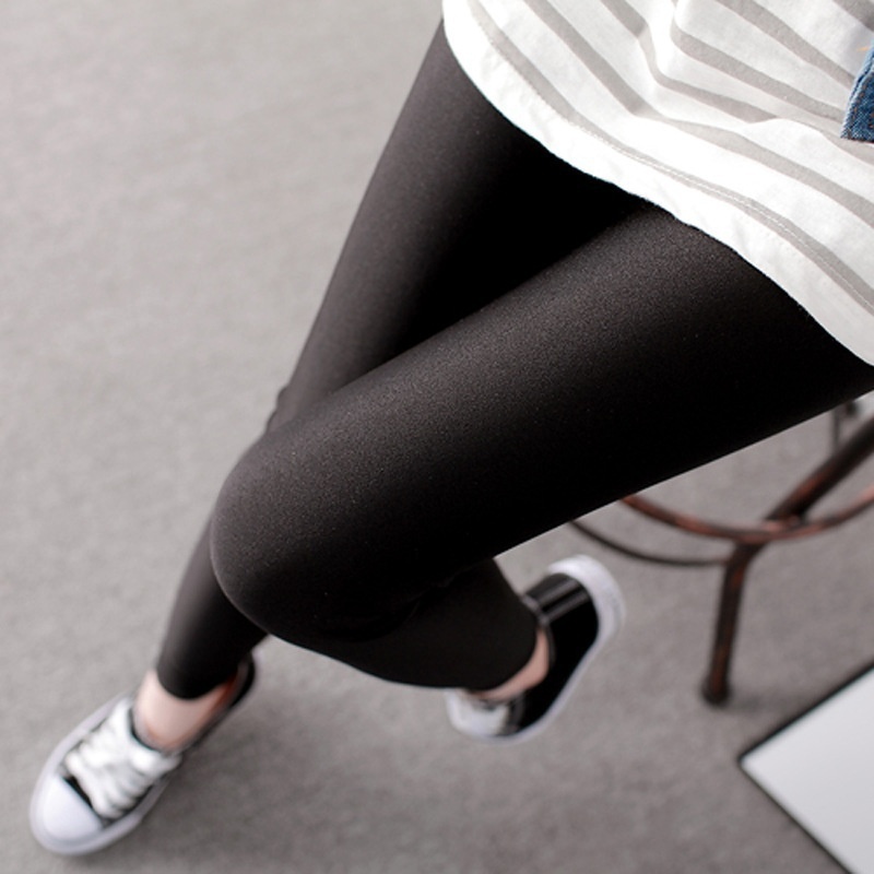 Women's Leggings Fluorescent Ice Silk High Elastic High Waist Tights Female Leggings - Image 2
