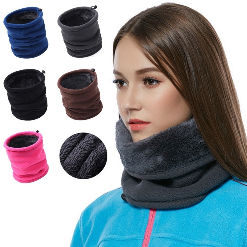 3 in 1 Outdoor Multifunctional Scarf Unisex Men Women Thermal Warm Fleece Snood Scarf Neck Warmer Beanie Ski Balaclava Hat - Image 2