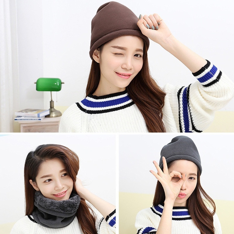 3 in 1 Outdoor Multifunctional Scarf Unisex Men Women Thermal Warm Fleece Snood Scarf Neck Warmer Beanie Ski Balaclava Hat - Image 5