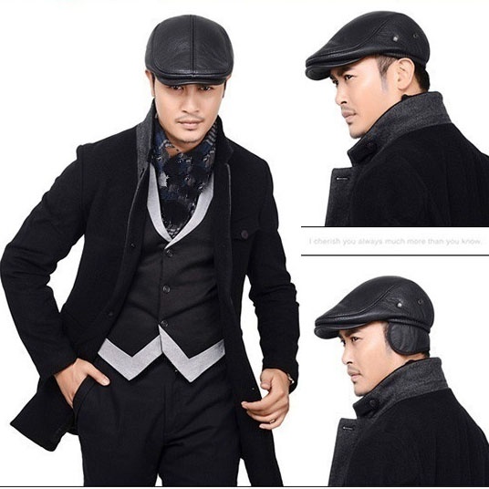 Men Real Leather Golf Cabbie Baker Driving Fashion Newsboy Hat Cap Beret Gatsby Flat Ivy - Image 4