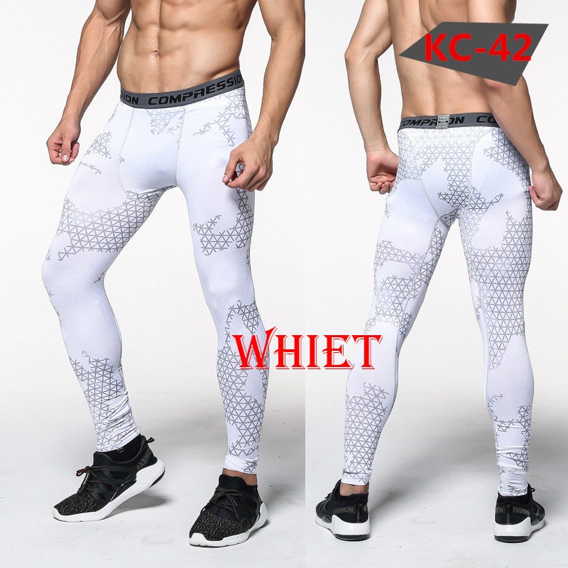 Mens Compression Pants New Fashion Print Quick Dry Skinny Bodysuit Leggings Tights Fitness MMA Pants Trousers Elasticity Leggings - Image 2