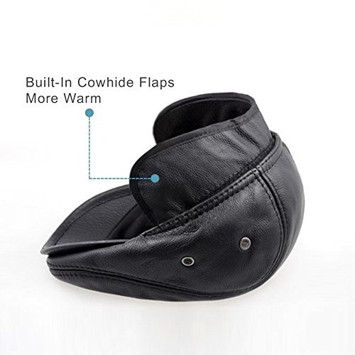 Real Cowhide Leather Cap First Layer Cowhide Leather Hat Genuine Leather Cap - Image 16