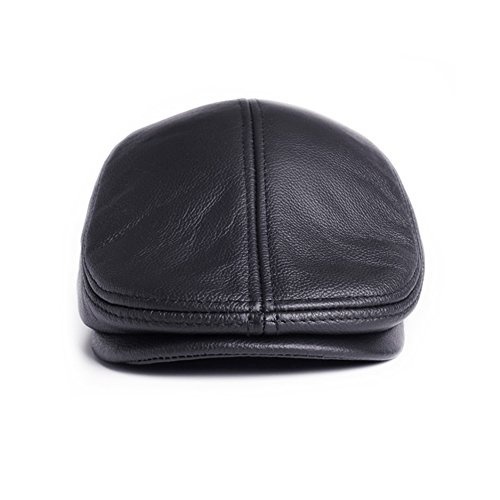 Real Cowhide Leather Cap First Layer Cowhide Leather Hat Genuine Leather Cap - Image 5