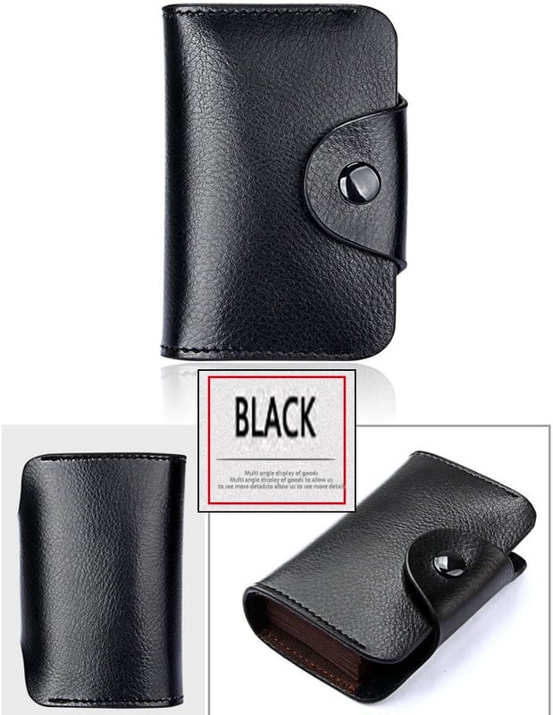 Genuine Leather Wallet  Leather Purse Credit Card Wallet Many Crads Coin Purse Clutch Purse Unisex - Image 7
