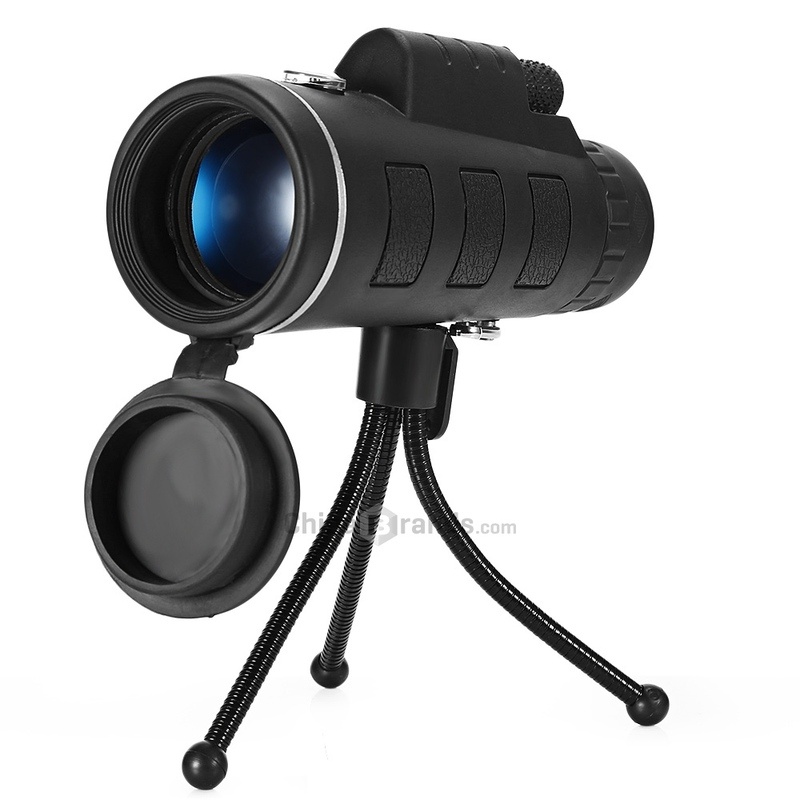 40X60 HD Monocular Telescope with Compass, BAK4 Prisms and Fully Multi-Coated FMC Mini HD Monocular Scope with Tripod/Phone Clip/Strap/Clean Cloth for Stargazing, Bird Watching, Hiking and Sports - Image 8
