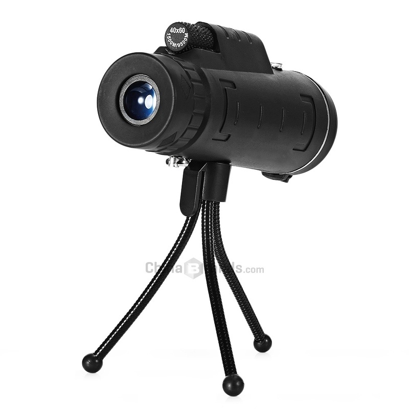 40X60 HD Monocular Telescope with Compass, BAK4 Prisms and Fully Multi-Coated FMC Mini HD Monocular Scope with Tripod/Phone Clip/Strap/Clean Cloth for Stargazing, Bird Watching, Hiking and Sports - Image 6