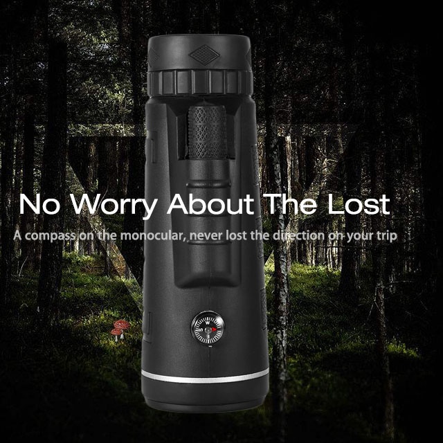 40X60 HD Monocular Telescope with Compass, BAK4 Prisms and Fully Multi-Coated FMC Mini HD Monocular Scope with Tripod/Phone Clip/Strap/Clean Cloth for Stargazing, Bird Watching, Hiking and Sports - Image 17