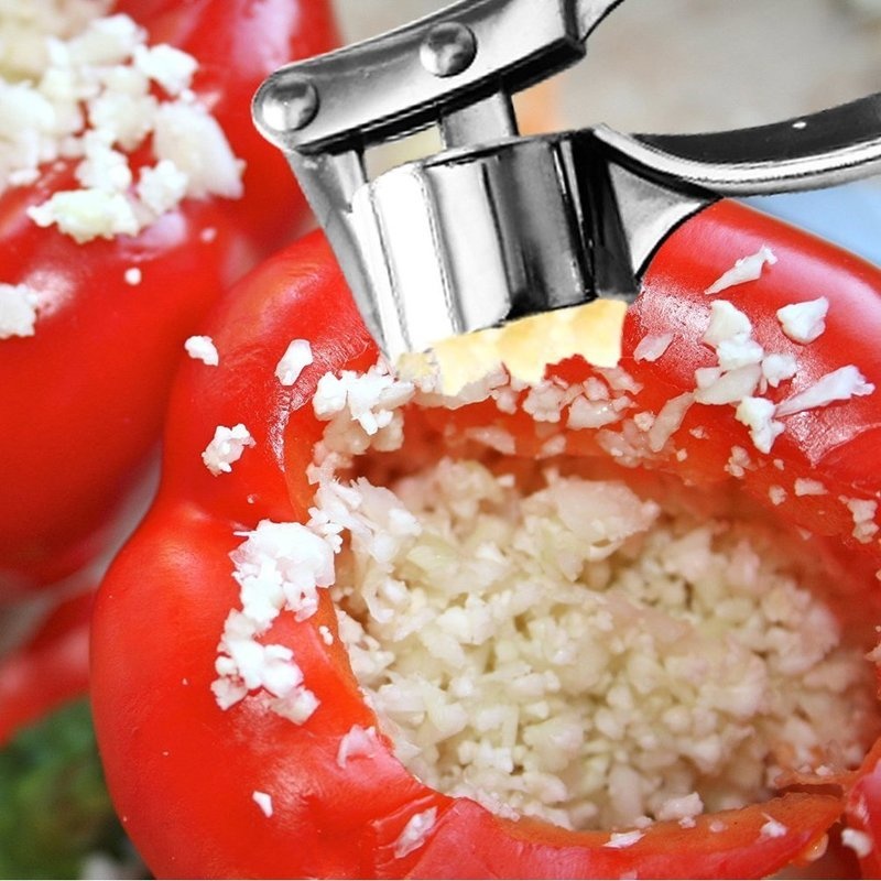 Professional Kitchen Stainless Garlic Press Garlic Mincer Ginger Crusher Ginger Squeezer Heavy Duty Garlic Presser Garlic Crush Garlic Chopper, User-Friendly, Easy to Clean and Highly Durable - Image 3