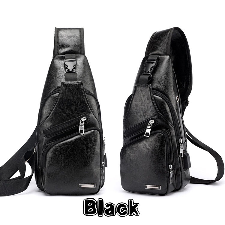 Fashion Men's  Leather Bag Chest Pack Crossbody Bags Messenger Bags Vintage Travel Bag  Casual Outdoor Shoulder Bags - Image 10