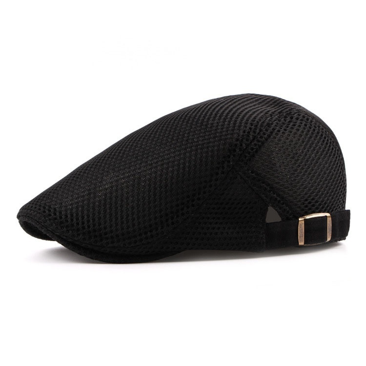 Men Breathable mesh Summer hat Adjustable Newsboy Beret Ivy Cap Cabbie Flat Cap(One size) - Image 2