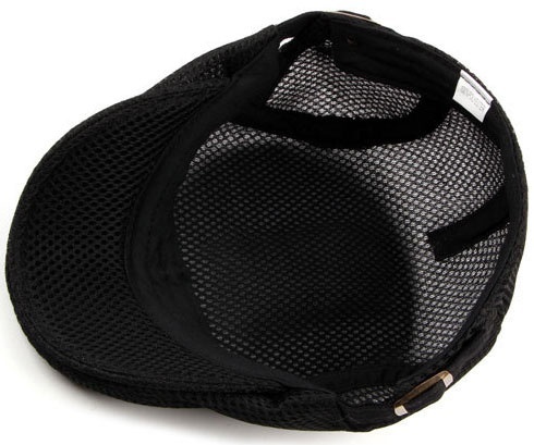 Men Breathable mesh Summer hat Adjustable Newsboy Beret Ivy Cap Cabbie Flat Cap(One size) - Image 4