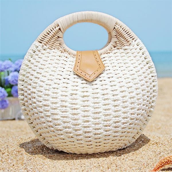 Women Nest Tote Handbag Summer Beach Bags Woman Straw Bags Women's Handbag Rattan Bag - Image 11