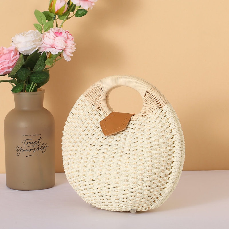 Women Nest Tote Handbag Summer Beach Bags Woman Straw Bags Women's Handbag Rattan Bag - Image 7