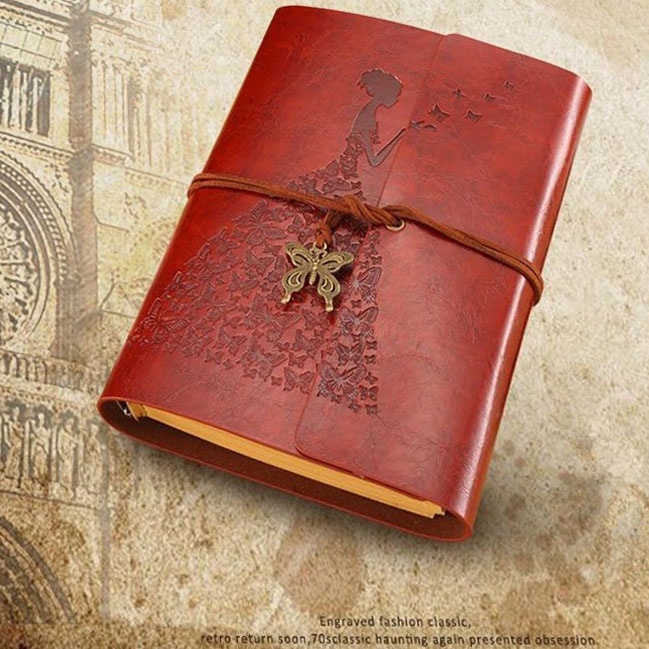 Fashion Personality Retro Notebook Journal Notebook Butterfly Binder Diary Retro Book Diarybook(4 Colors) - Image 2