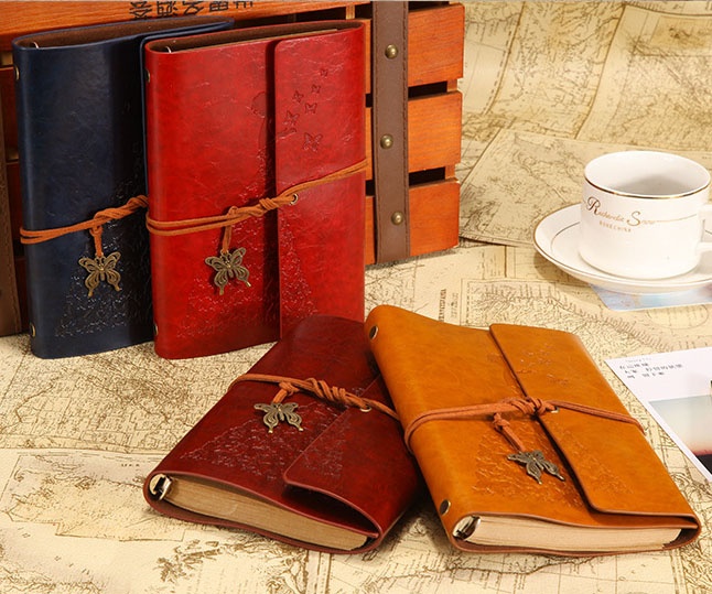 Fashion Personality Retro Notebook Journal Notebook Butterfly Binder Diary Retro Book Diarybook(4 Colors) - Image 6