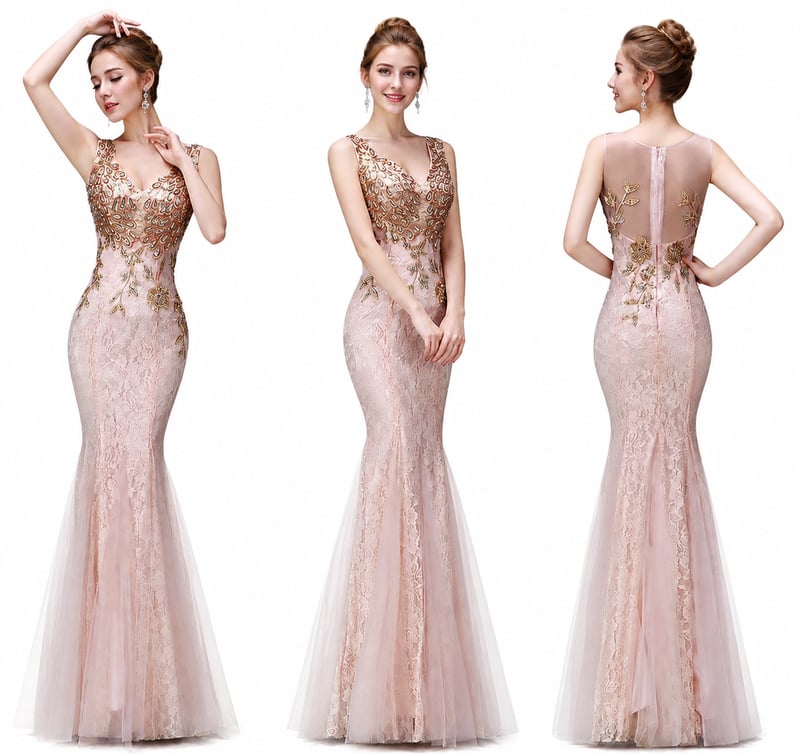 Lace Dresses Abendkleider Major Embroidery Robe De Soiree Evening Party Dresses Long Mermaid Prom Dress - Image 2