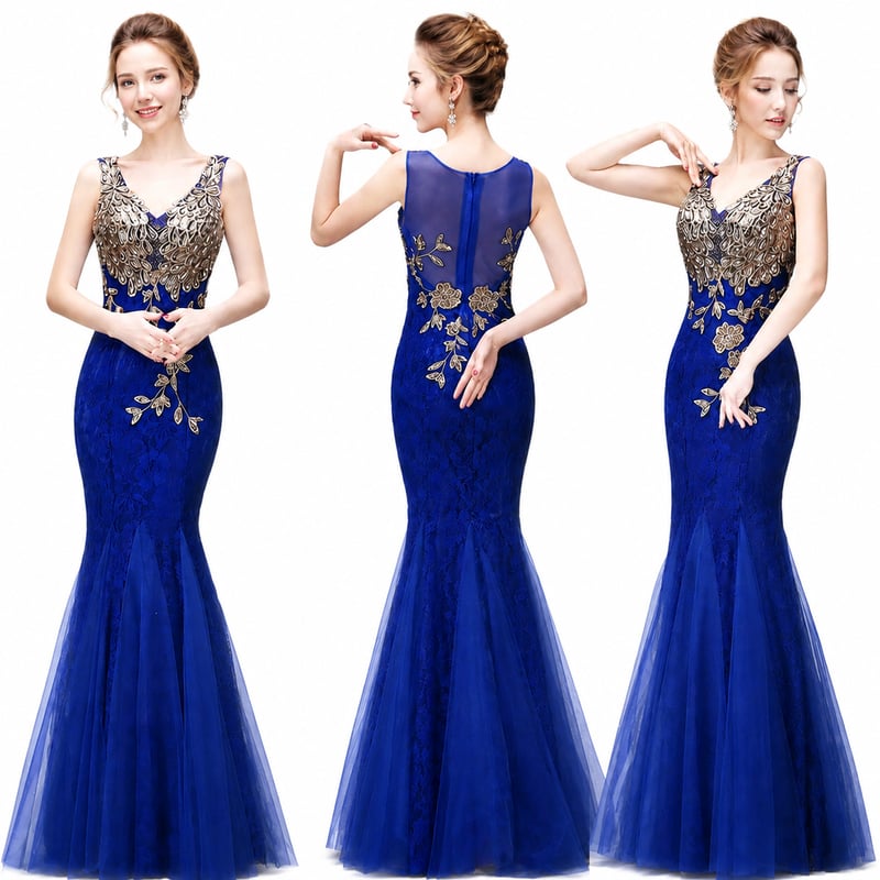 Lace Dresses Abendkleider Major Embroidery Robe De Soiree Evening Party Dresses Long Mermaid Prom Dress - Image 3