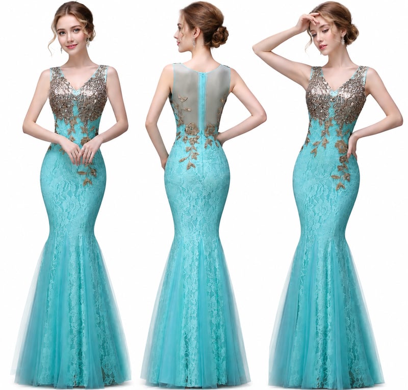 Lace Dresses Abendkleider Major Embroidery Robe De Soiree Evening Party Dresses Long Mermaid Prom Dress - Image 4