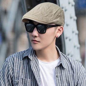 Men's Cotton Flat Cap Ivy Gatsby Newsboy Hunting Hat - Image 11