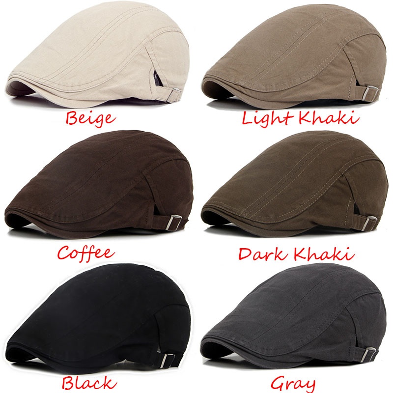 Men's Cotton Flat Cap Ivy Gatsby Newsboy Hunting Hat - Image 8