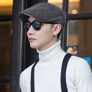 Men's Cotton Flat Cap Ivy Gatsby Newsboy Hunting Hat - Image 10
