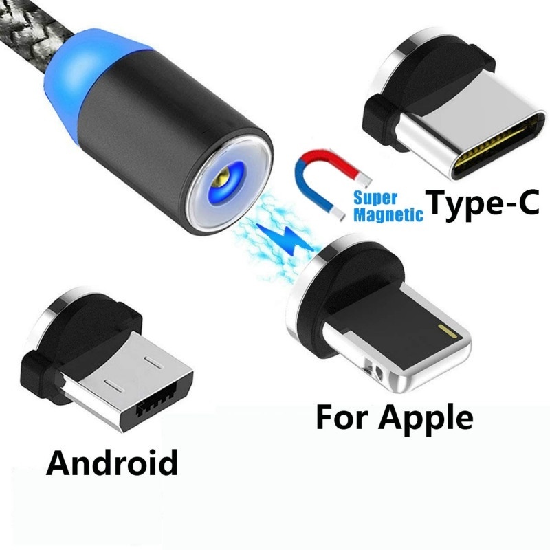 LED Magnetic Charger Cable Mobile Phone  Cable  Smart Fast Charging USB Cord Cable for Type-C/Micro/Lightning - Image 15