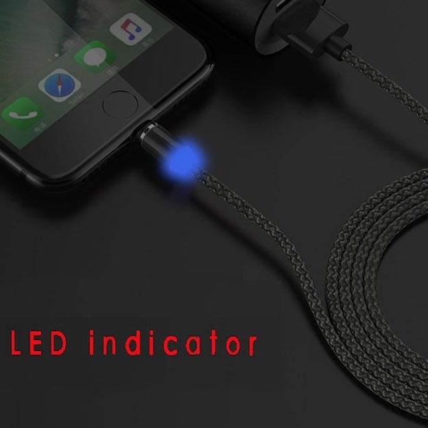 LED Magnetic Charger Cable Mobile Phone  Cable  Smart Fast Charging USB Cord Cable for Type-C/Micro/Lightning - Image 8