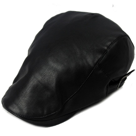 PU Leather Cap Ivy Newsboy Cabbie Gatsby Golf Driving Hat - Image 11