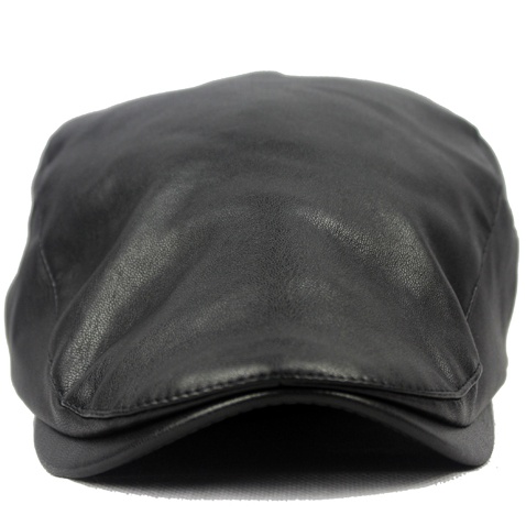 PU Leather Cap Ivy Newsboy Cabbie Gatsby Golf Driving Hat - Image 12