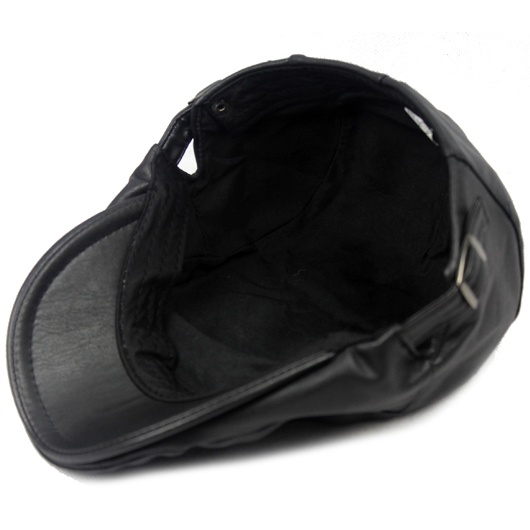 PU Leather Cap Ivy Newsboy Cabbie Gatsby Golf Driving Hat - Image 13