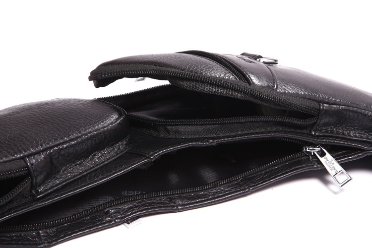 Genuine Leather Men Messenger Bag Casual Crossbody Bag Fashion Men's Handbag men chest bag Male Shoulder Bag - Image 12