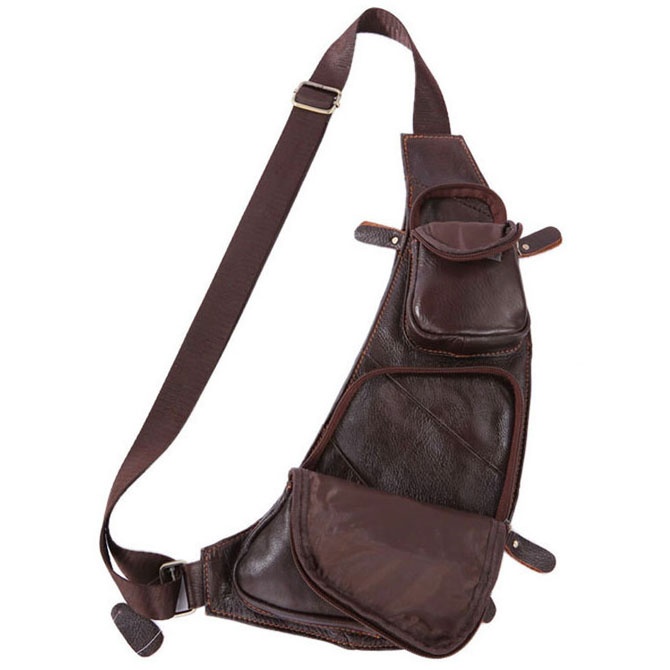 Genuine Leather Men Messenger Bag Casual Crossbody Bag Fashion Men's Handbag men chest bag Male Shoulder Bag - Image 10