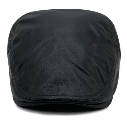 PU Leather Cap Ivy Newsboy Cabbie Gatsby Golf Driving Hat - Image 5