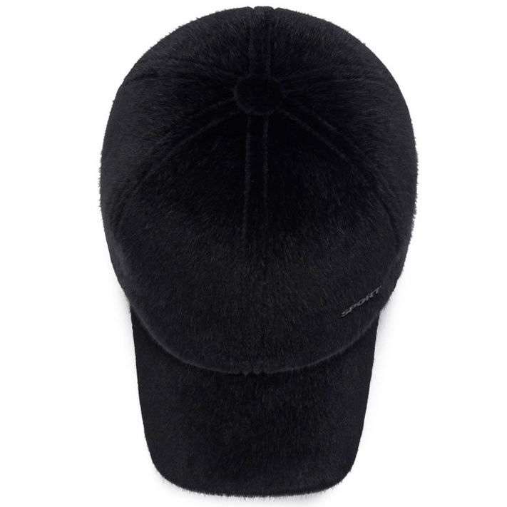 Faux Mink Hat Baseball Cap Faux Fur Outdoor Warm Earmuffs Men's Winter leather Hat - Image 11