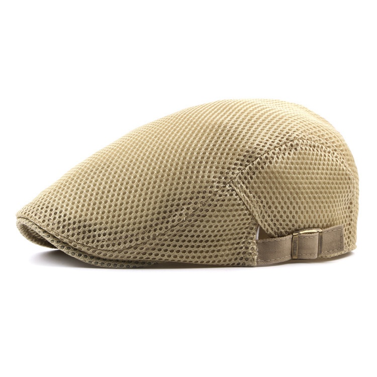Adjustable Breathable Mesh Hat Newsboy Beret Ivy Cap Cabbie Flat Cap - Image 8