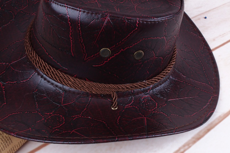 Western Cowboy Hat Outdoor Wide Brim Hat Cuero Unisex Sombrero De Cowboy Del Oeste Caballero Sombrero Cosplay - Image 11